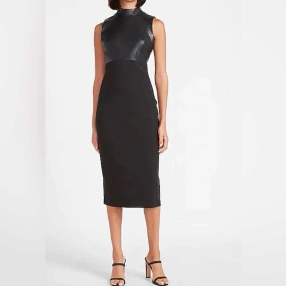 Express Black Midi Dress